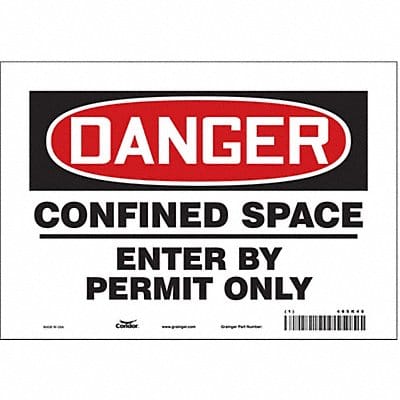 J6916 Safety Sign 7 inx10 in Vinyl