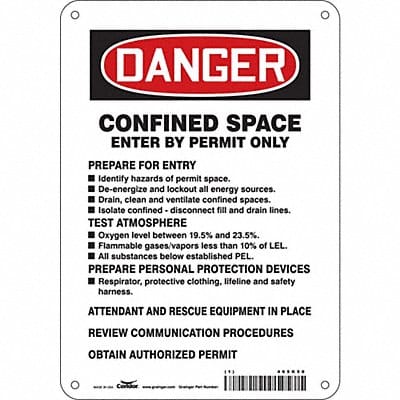 Safety Sign 10 inx7 in Aluminum