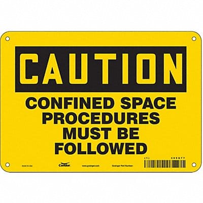 Safety Sign 7 in x 10 in Polyethylene