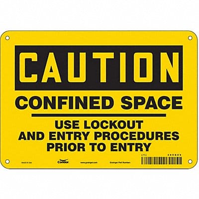 Safety Sign 7 in x 10 in Aluminum