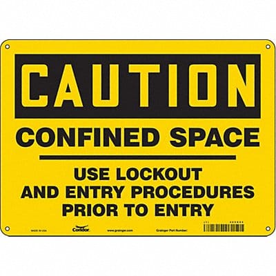 Safety Sign 10 in x 14 in Polyethylene