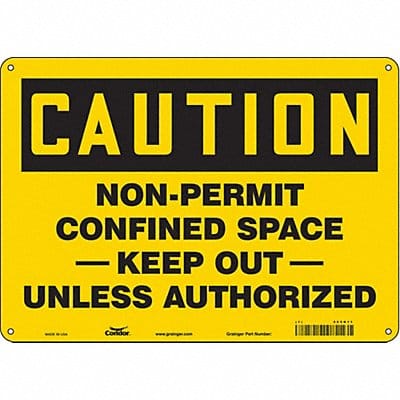 J8712 Safety Sign 10 inx14 in Polyethylene