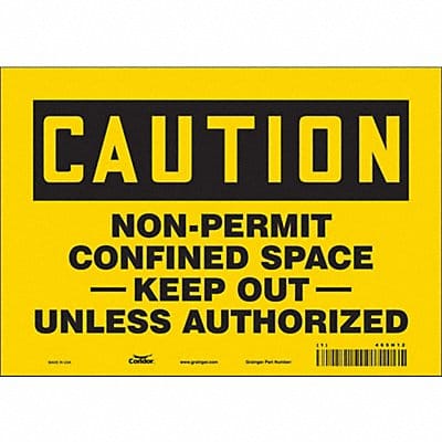 J8712 Safety Sign 7 inx10 in Vinyl