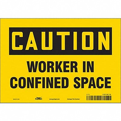 J8713 Safety Sign 7 in x 10 in Vinyl