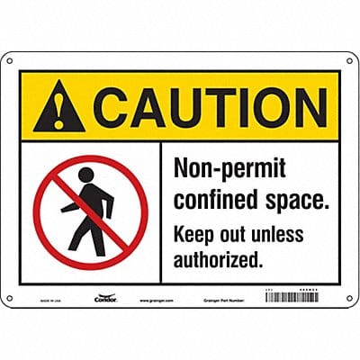 J8714 Safety Sign 10 in x 14 in Aluminum