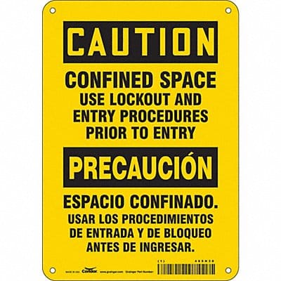 Safety Sign 7 in x 10 in Aluminum