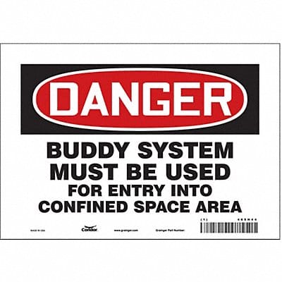 Safety Sign 7 inx10 in Vinyl