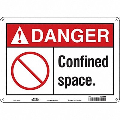 Safety Sign 10 inx14 in Aluminum