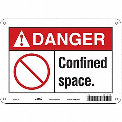 Safety Sign 7 inx10 in Polyethylene