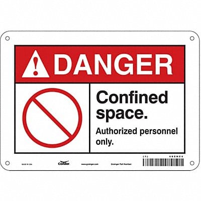 Safety Sign 7 in x 10 in Aluminum