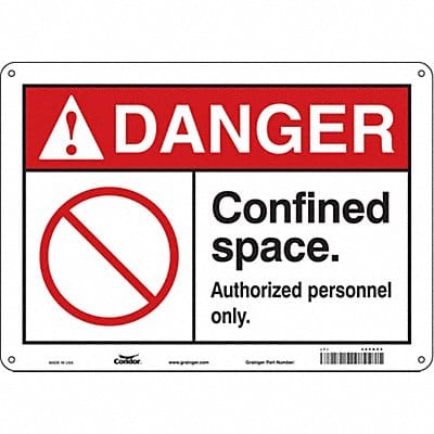 Safety Sign 10 inx14 in Aluminum