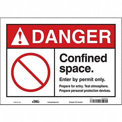 Safety Sign 10 in x 14 in Vinyl