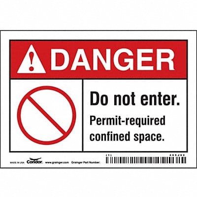 Safety Sign 3 1/2 inx5 in Vinyl