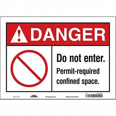 Safety Sign 10 in x 14 in Vinyl