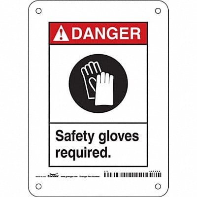 K0621 Safety Sign 7 in x 5 in Polyethylene