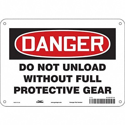 Safety Sign 7 in x 10 in Polyethylene