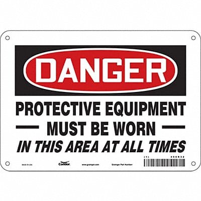 Safety Sign 7 in x 10 in Aluminum