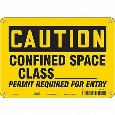 Safety Sign 7 in x 10 in Aluminum