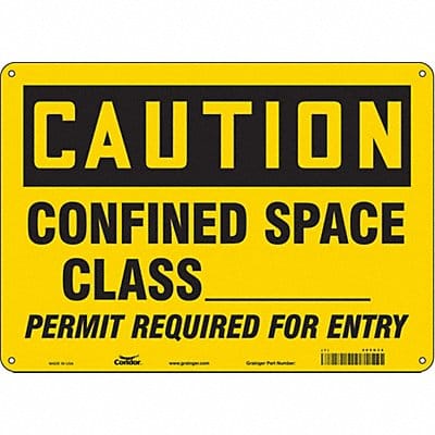 Safety Sign 10 in x 14 in Aluminum