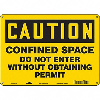 Safety Sign 10 inx14 in Aluminum