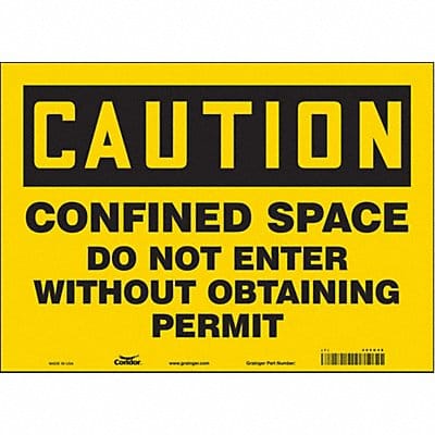 Safety Sign 10 inx14 in Vinyl