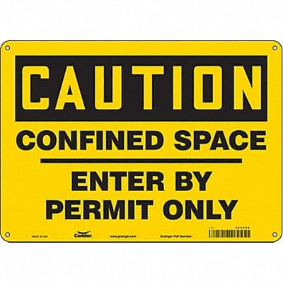 Safety Sign 10 inx14 in Aluminum