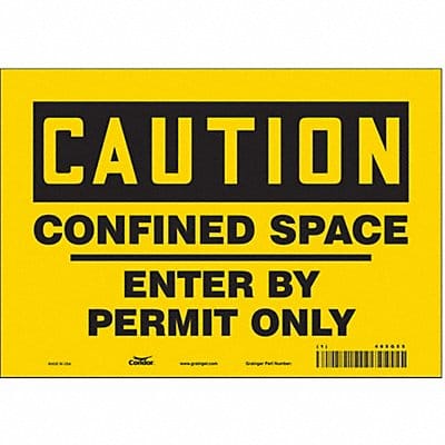 Safety Sign 7 inx10 in Vinyl