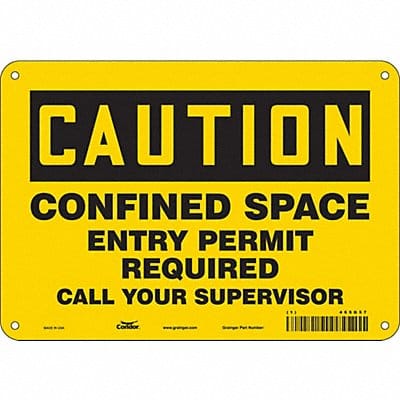 Safety Sign 7 in x 10 in Aluminum