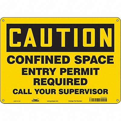 Safety Sign 10 inx14 in Aluminum