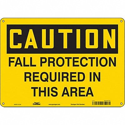 Safety Sign 10 in x 14 in Aluminum