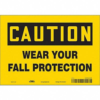 Safety Sign 7 in x 10 in Vinyl