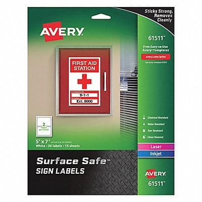 Safety Sign 7 W x 5 PK30