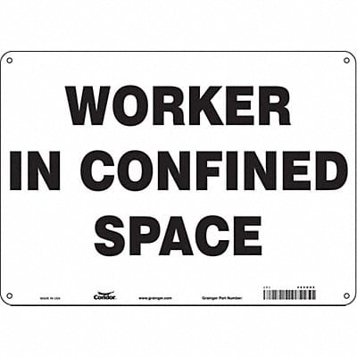 Safety Sign 10 in x 14 in Polyethylene