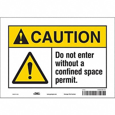 Safety Sign 7 inx10 in Vinyl