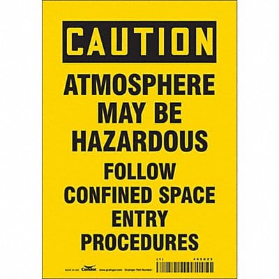 Safety Sign 10 inx7 in Vinyl