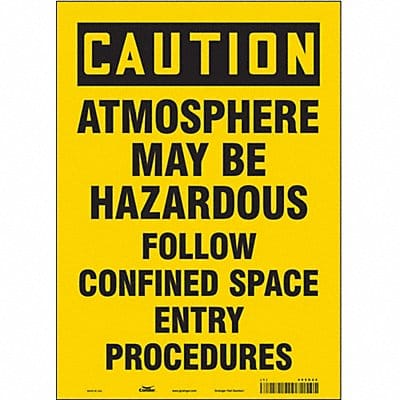 Safety Sign 14 in x 10 in Vinyl