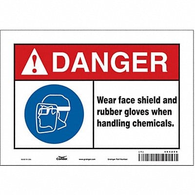 Safety Sign 7 in x 10 in Vinyl