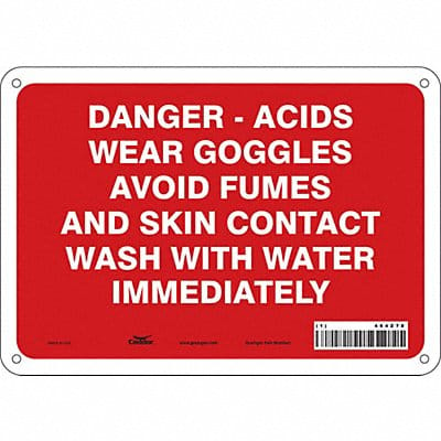 Safety Sign 7 in x 10 in Aluminum