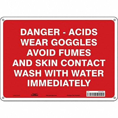 Safety Sign 10 in x 14 in Polyethylene