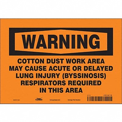 Safety Sign 7 in x 10 in Vinyl