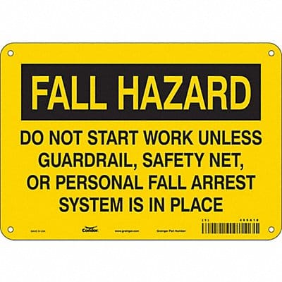 Safety Sign 7 in x 10 in Aluminum