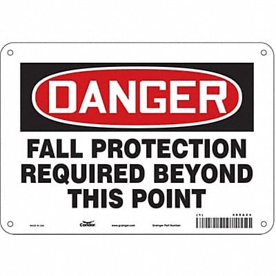 J7712 Safety Sign 7 in x 10 in Aluminum