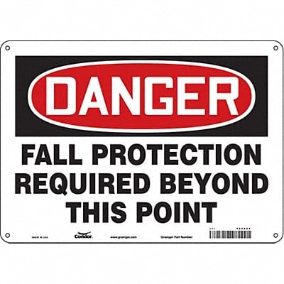 J7712 Safety Sign 10 inx14 in Aluminum