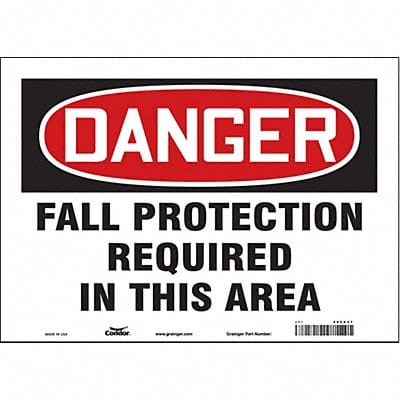 Safety Sign 10 in x 14 in Vinyl