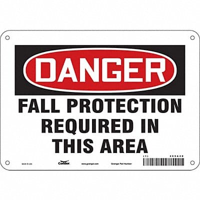 Safety Sign 7 inx10 in Polyethylene