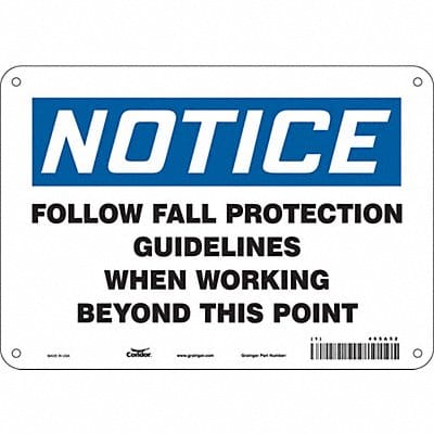 Safety Sign 7 inx10 in Polyethylene