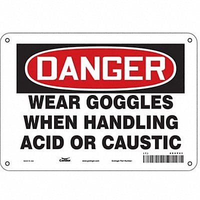 Safety Sign 7 inx10 in Polyethylene