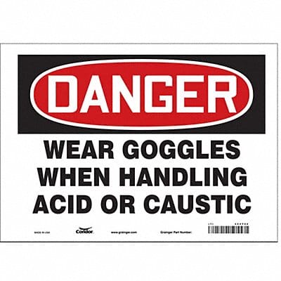 Safety Sign 10 in x 14 in Vinyl