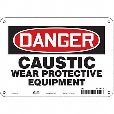 Safety Sign 7 in x 10 in Polyethylene