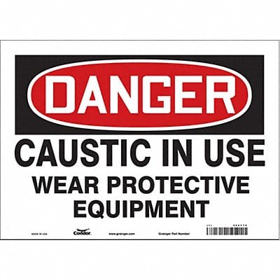 Safety Sign 10 in x 14 in Vinyl